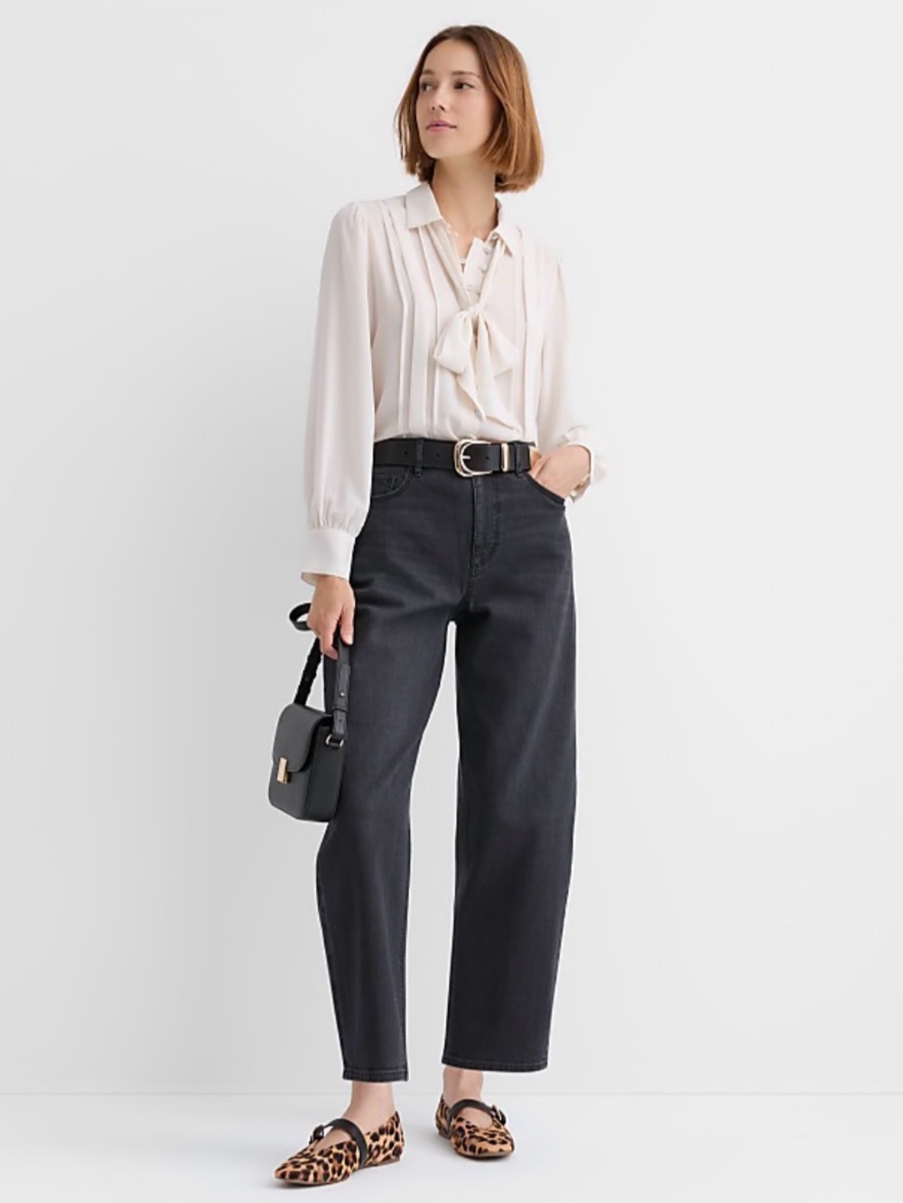 LOFT Washed Black Straight Leg Jeans